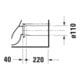 Duravit Combinaison WC sur pied, cuvette à chasse profonde Starck 1 41,5x64cm, 4,5 l, évac. horiz./obliq., blanc