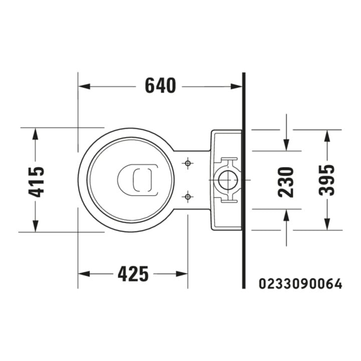 Duravit Combinaison WC sur pied, cuvette à chasse profonde Starck 1 41,5x64cm, 4,5 l, évac. horiz./obliq., blanc
