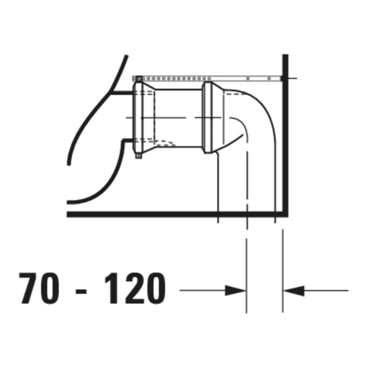 Duravit Combinaison WC sur pied, cuvette à chasse profonde Starck 1 41,5x64cm, 4,5 l, évac. horiz./obliq., blanc