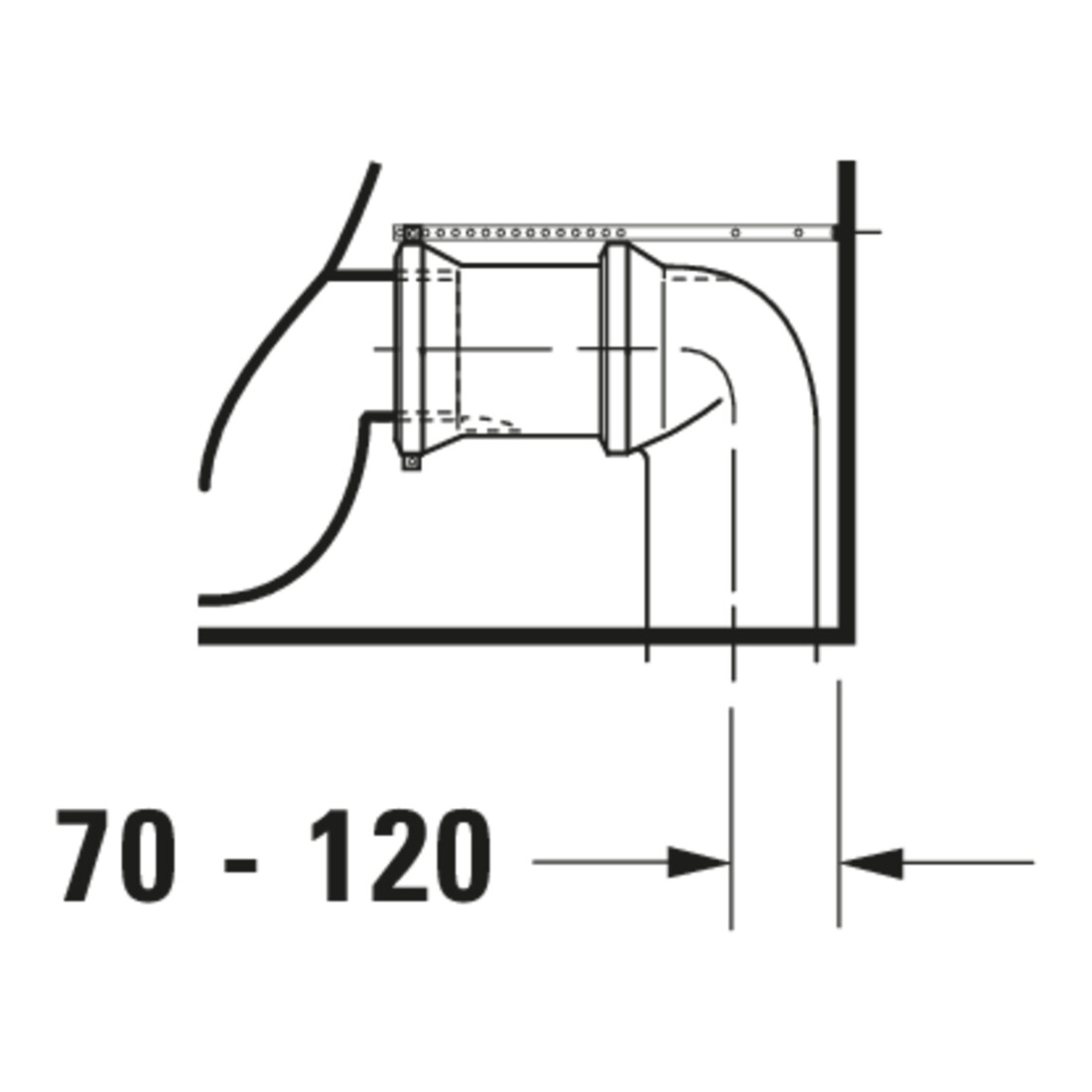 Duravit Combinaison WC sur pied, cuvette à chasse profonde Starck 1 41,5x64cm, 4,5 l, évac. horiz./obliq., blanc