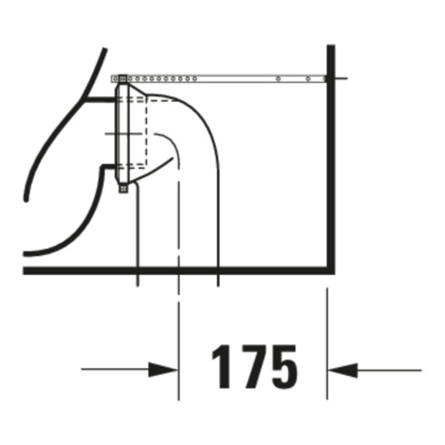 Duravit Combinaison WC sur pied, cuvette à chasse profonde Starck 1 41,5x64cm, 4,5 l, évac. horiz./obliq., blanc