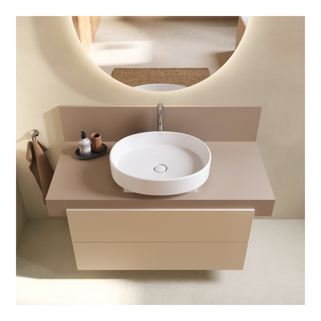 Duravit Console Balcoon 100x55x37 cm, 1 AS, Bec. milieu, mod. sur mesure