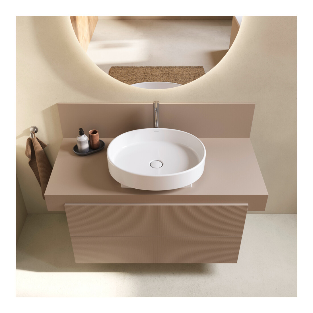 Duravit Console Balcoon 100x55x37 cm, 1 AS, Bec. milieu, mod. sur mesure