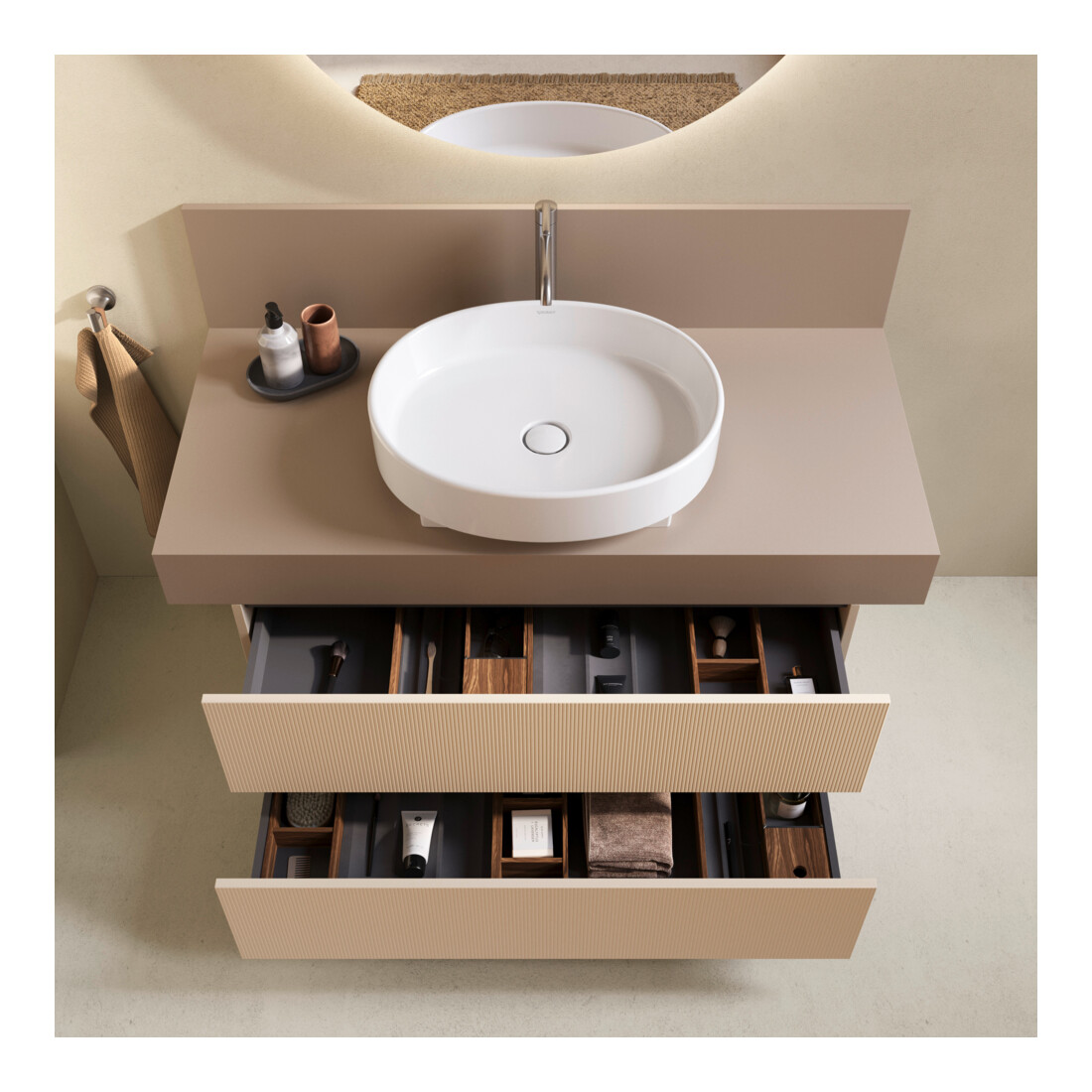 Duravit Console Balcoon 100x55x37 cm, 1 AS, Bec. milieu, mod. sur mesure
