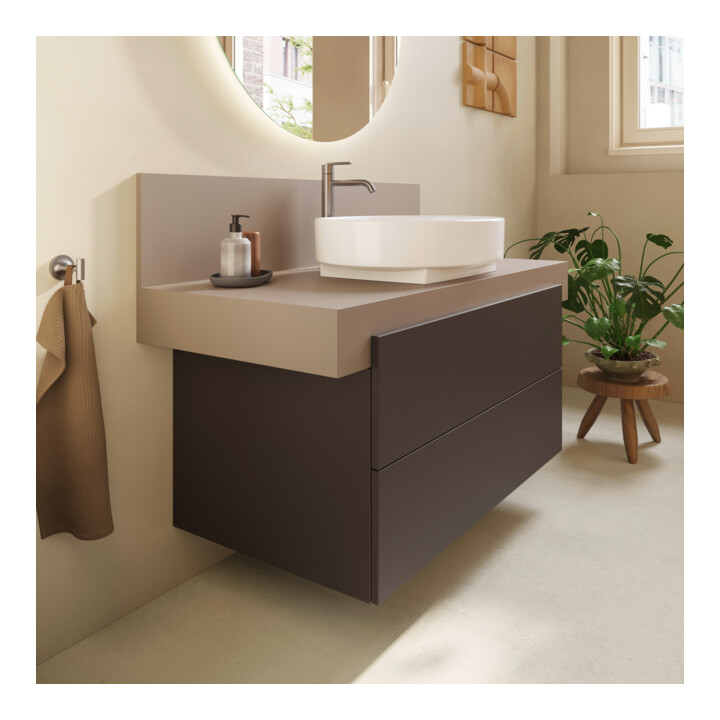 Duravit Console Balcoon 100x55x37 cm, 1 AS, Bec. milieu, mod. sur mesure