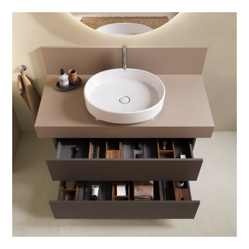 Duravit Console Balcoon 100x55x37 cm, 1 AS, Bec. milieu, mod. sur mesure