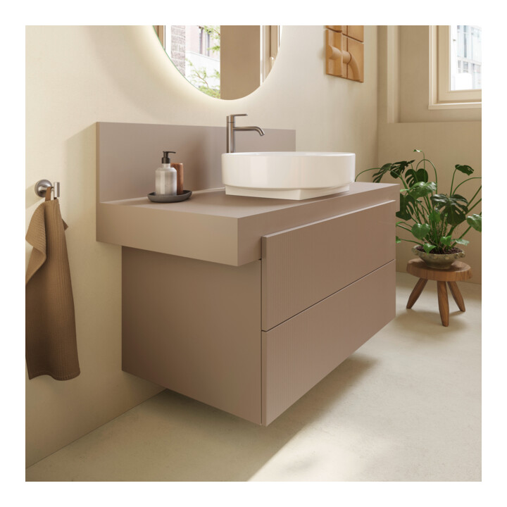 Duravit Console Balcoon 100x55x37 cm, 1 AS, Bec. milieu, mod. sur mesure