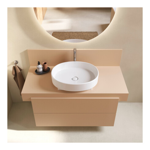 Duravit Console Balcoon 100x55x37 cm, 1 AS, Bec milieu, Terra ma