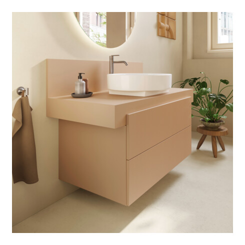 Duravit Console Balcoon 100x55x37 cm, 1 AS, Bec milieu, Terra ma