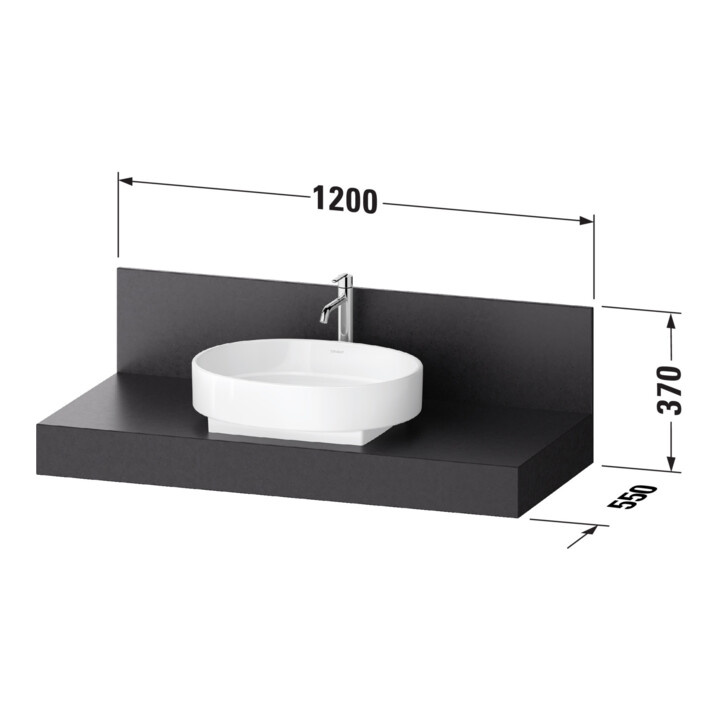 Duravit Console Balcoon 120x55x37 cm, 1 AS, Be m, avec S, Verb-St