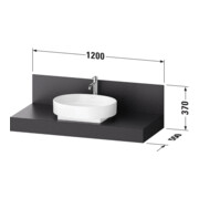 Duravit Console Balcoon 120x55x37 cm, 1 AS, Be m, ba S, Verb-St-2
