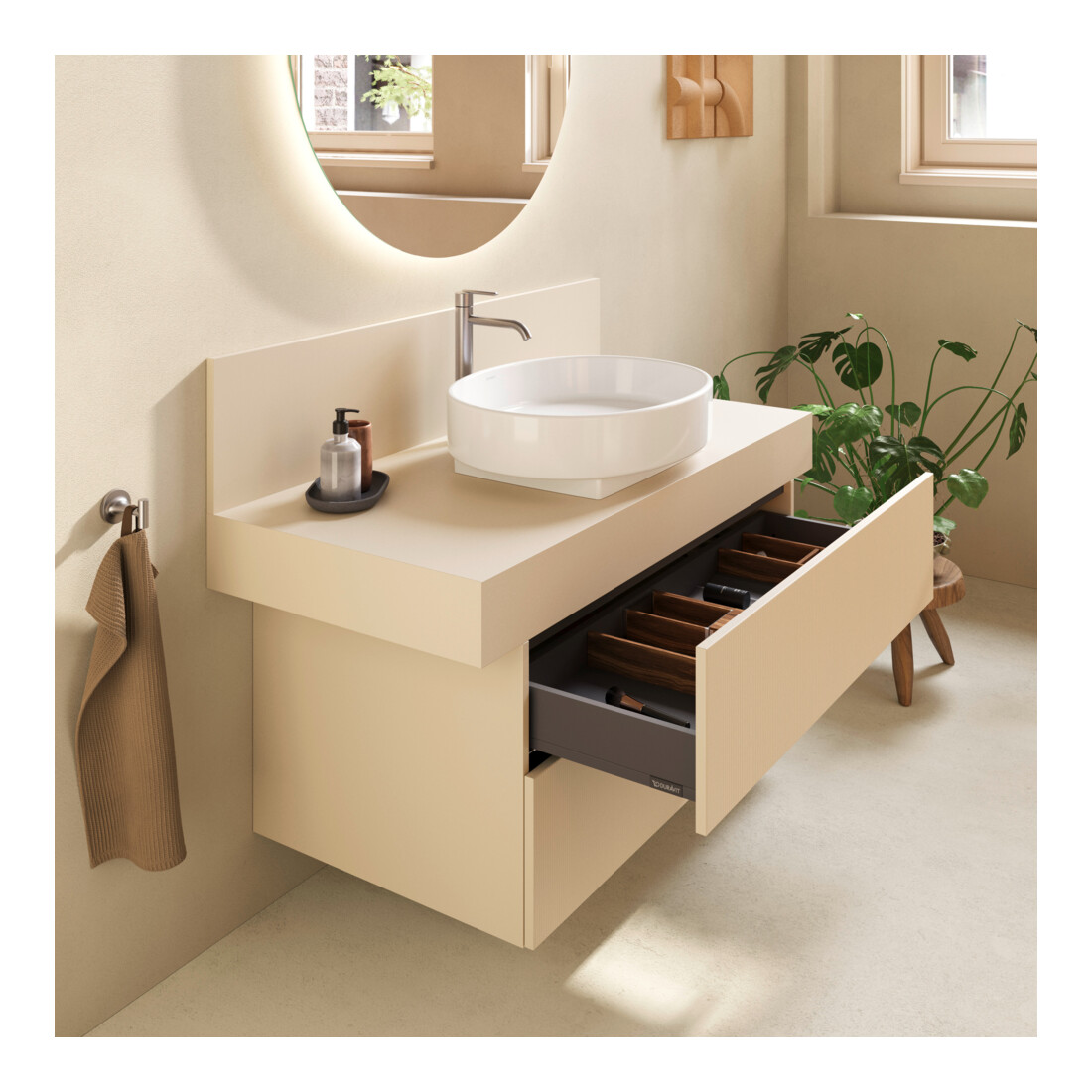 Duravit Console Balcoon 120x55x37 cm, 1 AS, Be mitt, beige sable ma
