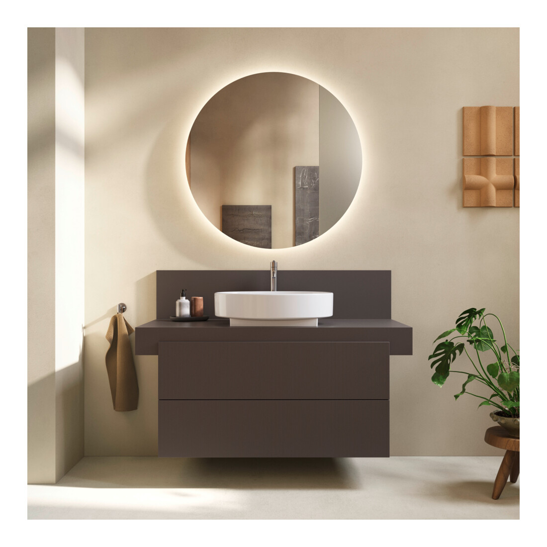 Duravit Console Balcoon 120x55x37 cm, 1 AS, Bec central, marron ma