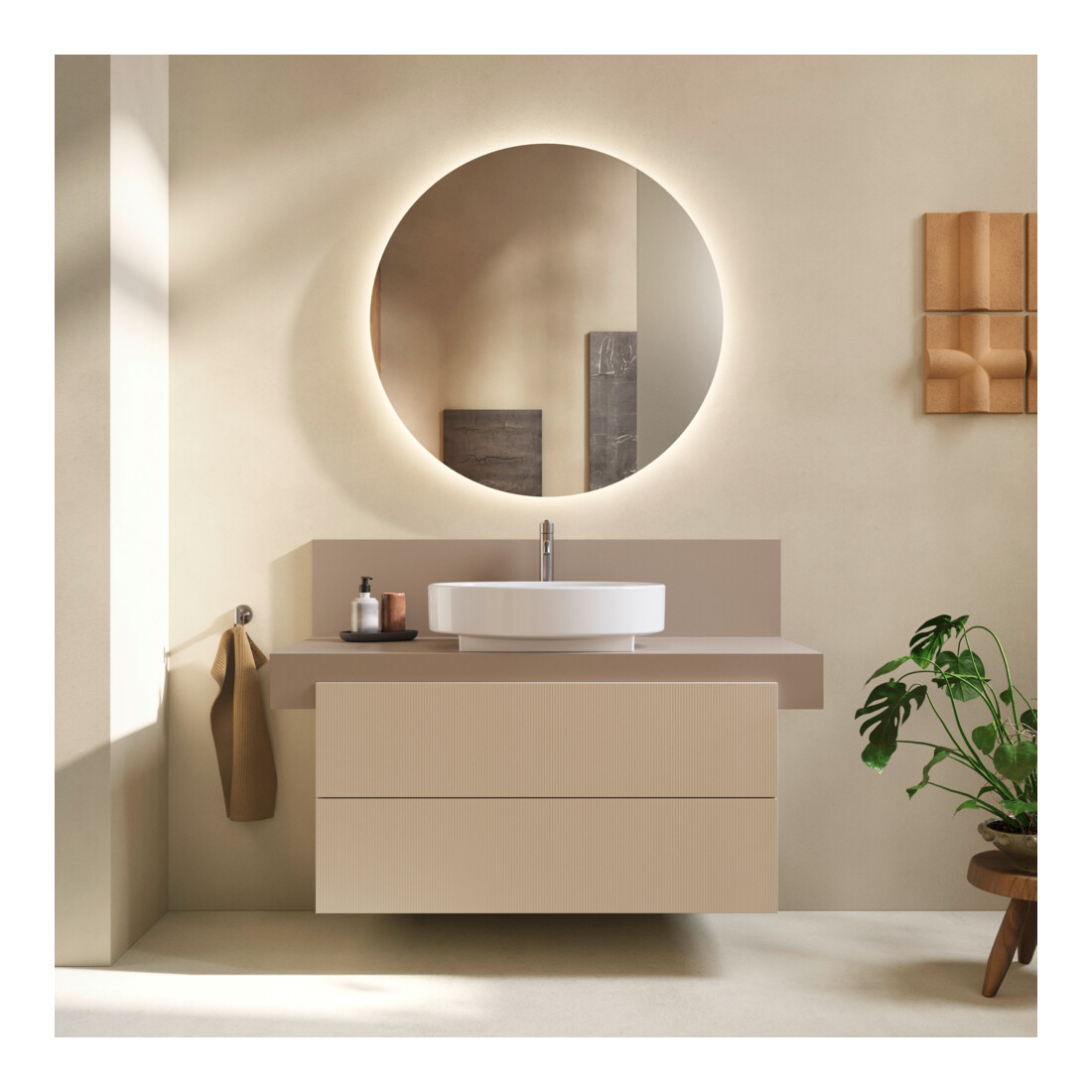 Duravit Console Balcoon 120x55x37 cm, 1 AS, Bec central, montage encastré