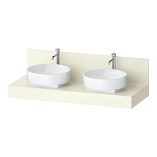 Duravit Console Balcoon 130x55x37 cm, 2 tiroirs, blanc éléphant mat