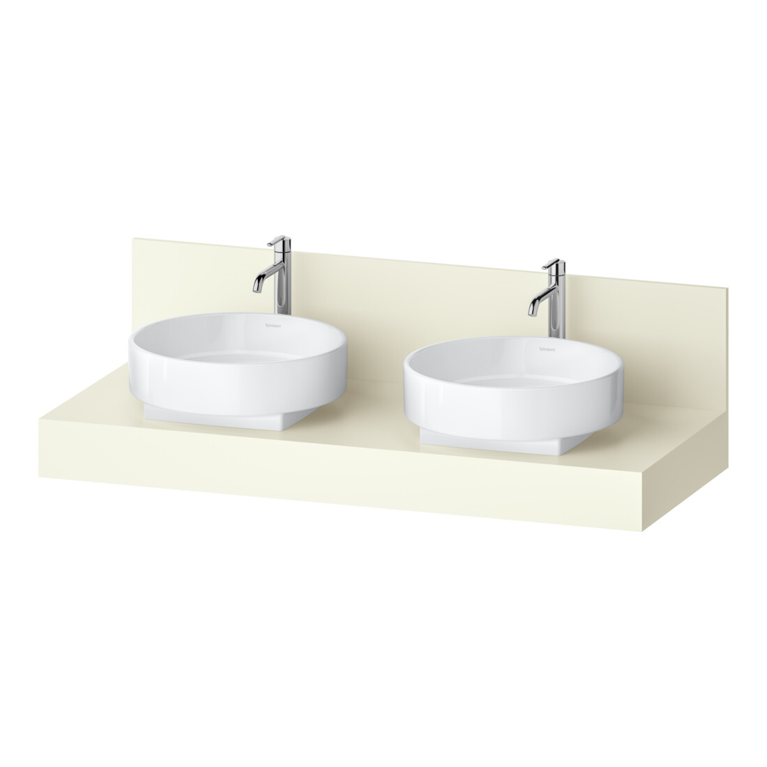 Duravit Console Balcoon 130x55x37 cm, 2 tiroirs, blanc éléphant mat