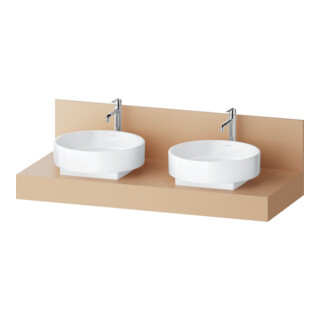Duravit Console Balcoon 130x55x37 cm, 2 tiroirs, Terra mat