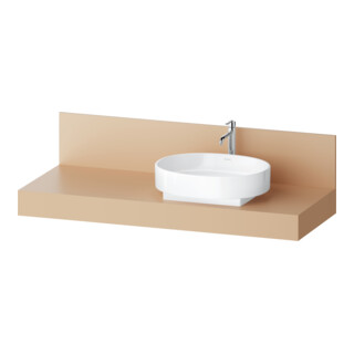 Duravit Console Balcoon 140x55x37 cm, 1 AS, robinet à droite, Terra ma