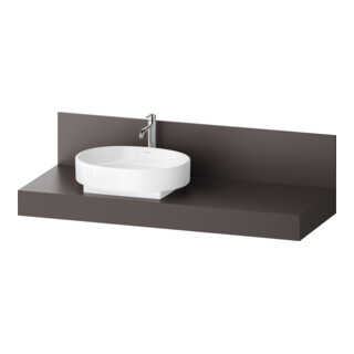 Duravit Console Balcoon 140x55x37 cm, 1 AS, robinet gauche, marron mat