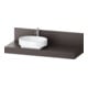 Duravit Console Balcoon 140x55x37 cm, 1 AS, robinet gauche, marron mat-1