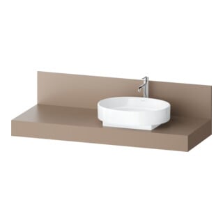 Duravit Console Balcoon 140x55x37 cm, 1 découpe, cuve droite, modifiable