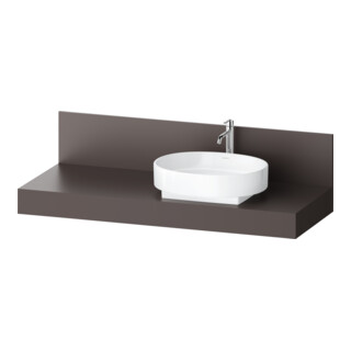 Duravit Console Balcoon 140x55x37 cm, 1 tiroir, robinetterie droite, marron mat