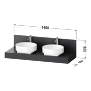 Duravit Console Balcoon 140x55x37 cm, 2 A., Be bs, ba S, Verb-St-2