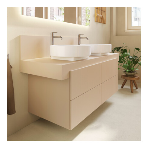 Duravit Console Balcoon 140x55x37 cm, 2 A., double face, beige sable