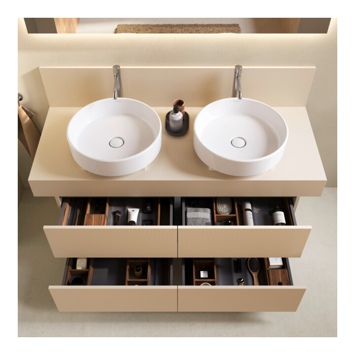 Duravit Console Balcoon 140x55x37 cm, 2 A., double face, beige sable