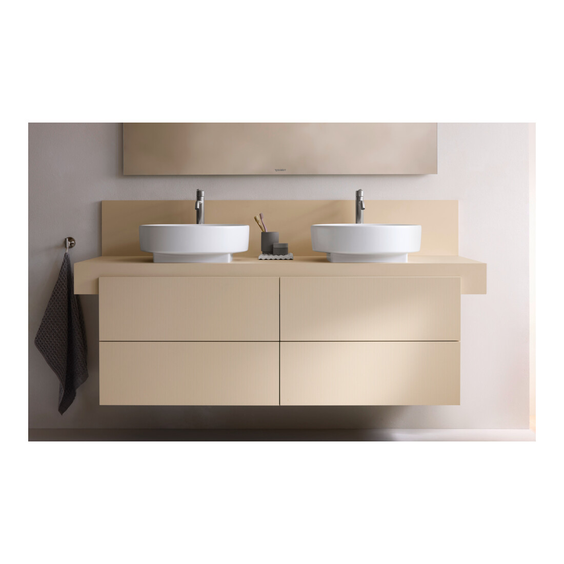 Duravit Console Balcoon 140x55x37 cm, 2 A., double face, beige sable