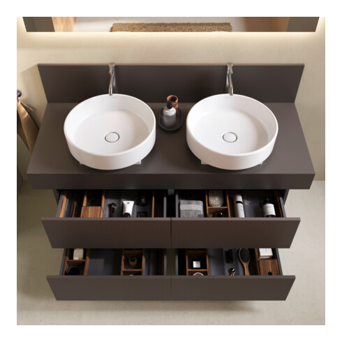Duravit Console Balcoon 140x55x37 cm, 2 A., double face, marron ma