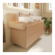 Duravit Console Balcoon 140x55x37 cm, 2 tiroirs, Terra mat