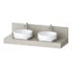 Duravit Console Balcoon 140x55x37 cm, 2 trous, Be bs, avec S, Verb-St-1