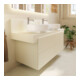Duravit Console Balcoon 140x55x37 cm, 2 trous, becs doubles, ivoire mat
