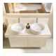 Duravit Console Balcoon 140x55x37 cm, 2 trous, becs doubles, ivoire mat