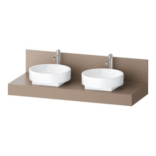 Duravit Console Balcoon 140x55x37 cm, 2 trous, évier double face, montage encastré