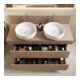 Duravit Console Balcoon 140x55x37 cm, 2 trous, évier double face, montage encastré