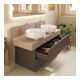 Duravit Console Balcoon 140x55x37 cm, 2 trous, évier double face, montage encastré