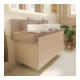 Duravit Console Balcoon 140x55x37 cm, 2 trous, évier double face, montage encastré