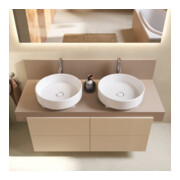 Duravit Console Balcoon 140x55x37 cm, 2 trous, évier double face, montage encastré-5
