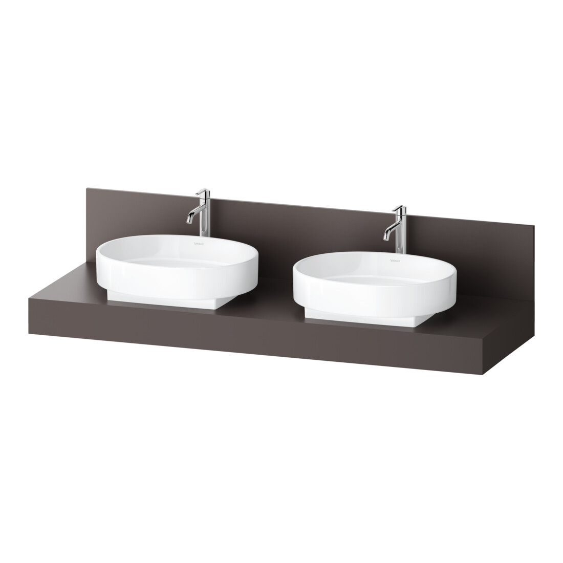 Duravit Console Balcoon 160x55x37 cm, 2 tiroirs, 2 côtés, marron mat