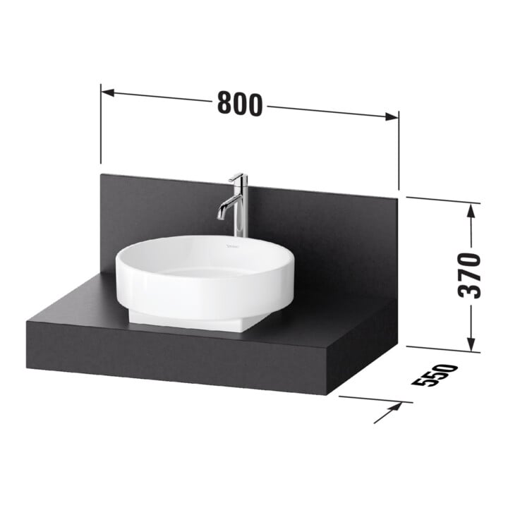 Duravit Console Balcoon 80x55x37 cm, 1 AS, blanc mat, avec S, fixation murale