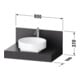 Duravit Console Balcoon 80x55x37 cm, 1 AS, blanc mat, laqué S, fixation murale