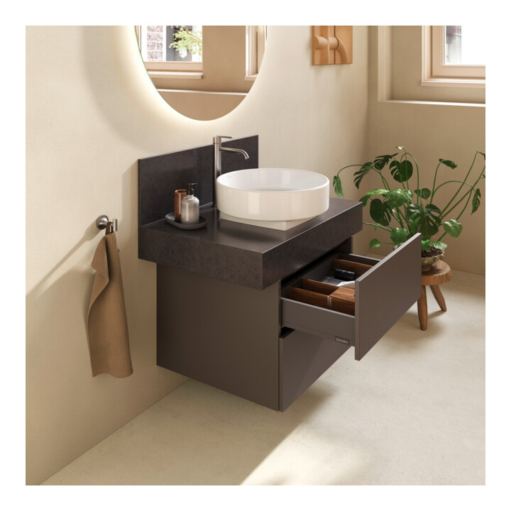 Duravit Console Balcoon 80x55x37 cm, 1 AS, blanc mat, laqué S, fixation murale
