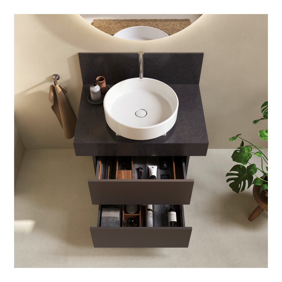 Duravit Console Balcoon 80x55x37 cm, 1 AS, blanc mat, laqué S, fixation murale