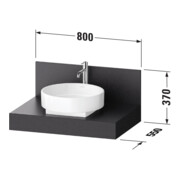 Duravit Console Balcoon 80x55x37 cm, 1 AS, blanc mat, sans fixation visible-4
