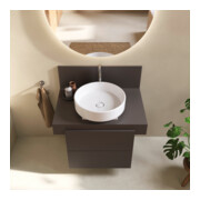 Duravit Console Balcoon 80x55x37 cm, 1 AS mit. lavabo, marron mat-2