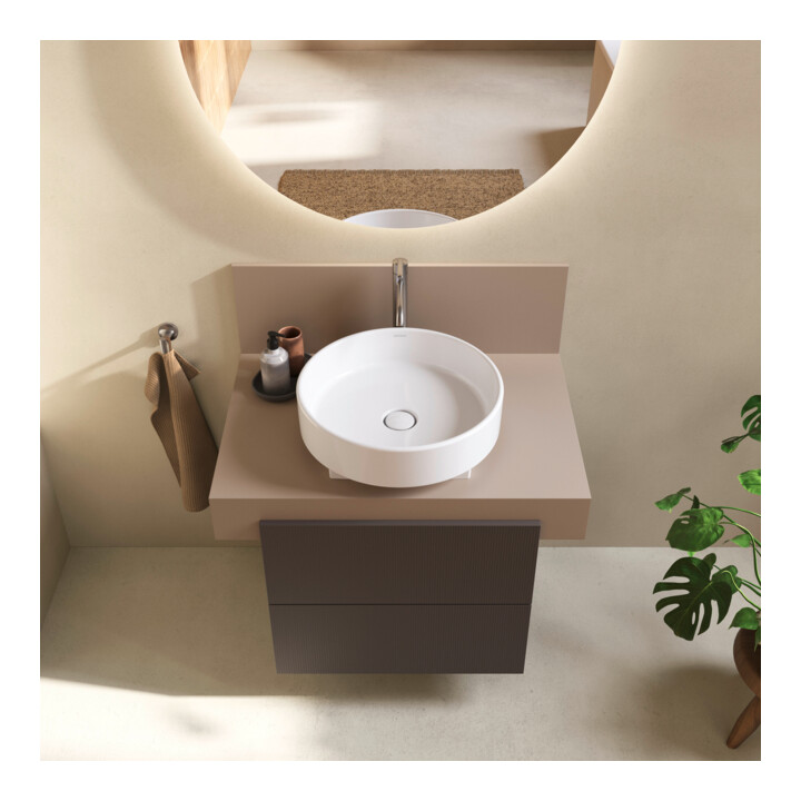 Duravit Console Balcoon 80x55x37 cm, 1 découpe lavabo centrale, modifiable