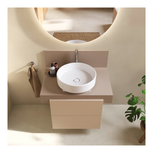 Duravit Console Balcoon 80x55x37 cm, 1 découpe lavabo centrale, modifiable