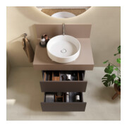 Duravit Console Balcoon 80x55x37 cm, 1 découpe lavabo centrale, modifiable-4